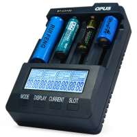 Opus BT - C3100 V2.2 Digital Intelligent 4 Slots LCD Battery Charger for Li-ion NiCd NiMh Batteries